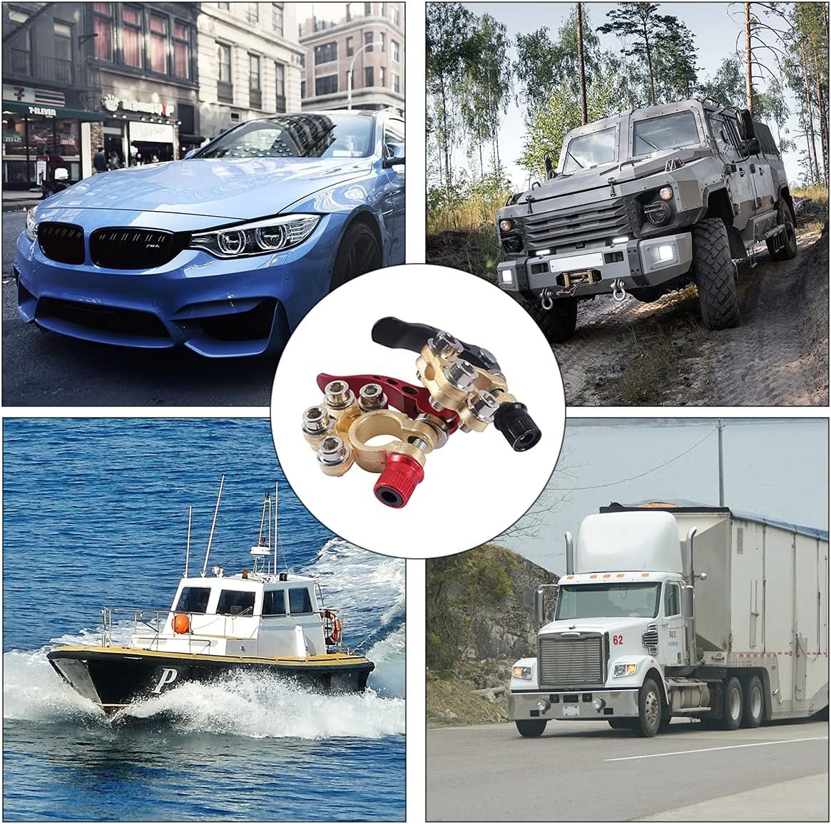 Car Battery Terminal Connectors, 2 Pcs 4 Way Quick Release Disconnect Car Battery Terminal for SAE/JIS Type A Posts, Compatible With Cars, Vans, Trucks and More - Image 4