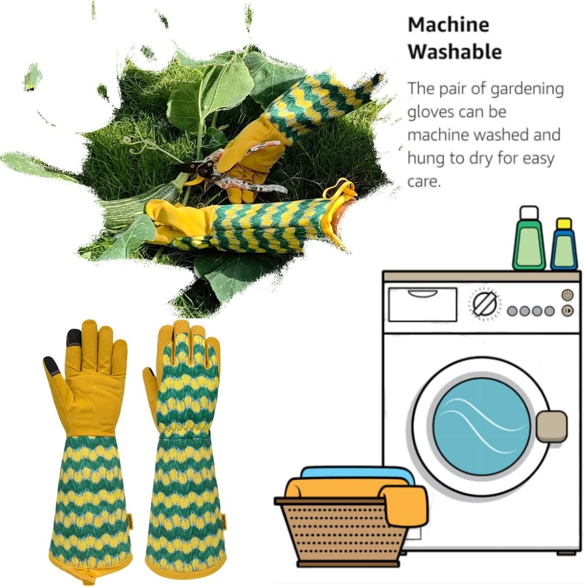 Gardening Gloves for Women and Men, Thorn Proof&Puncture Resistance Garden Gloves,Gauntlet Gloves,Gifts - Image 4