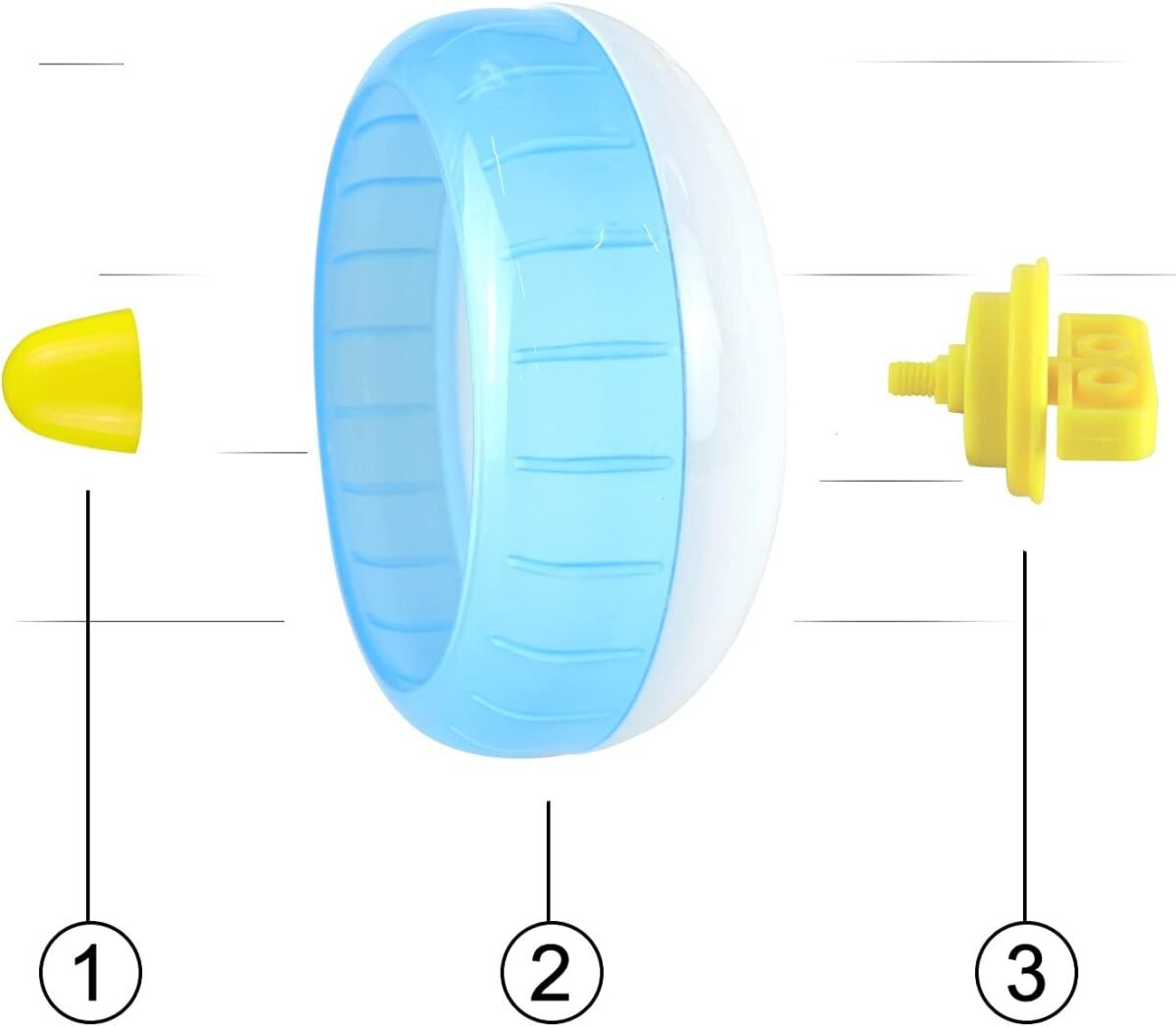 WishLotus Silent Running Wheel - Jogging Exercise Toy for Hamster Cage, Accessory for Dwarf Hamster, Golden Silk Shih Tzu Bear (Blue) - Image 3