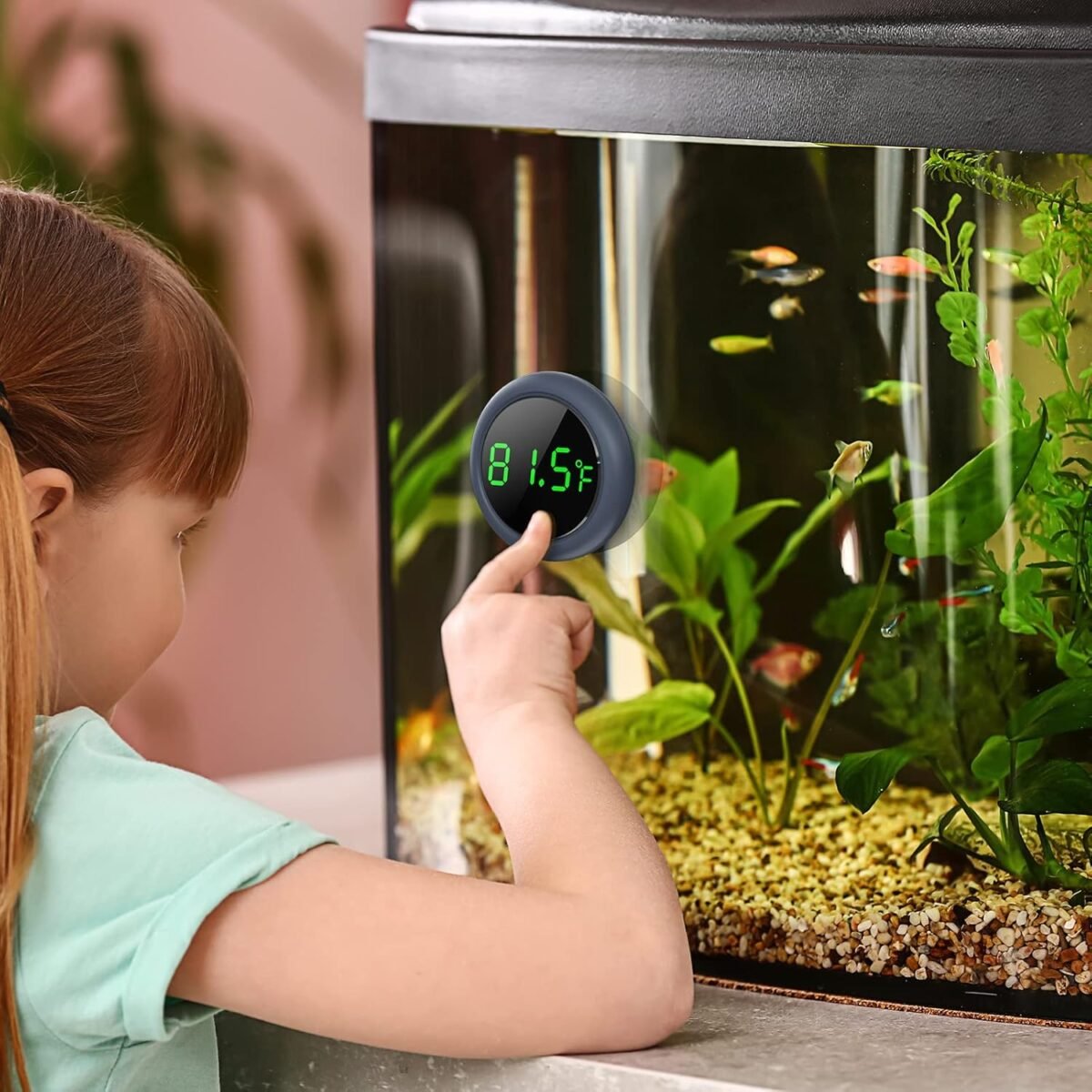 Fish Tank Digital Thermometer Accurate LED Display to ±0.9°F Tank Thermometer Aquarium Temperature Measurement Suitable for Fish, Axolotl, Turtle or Aquatic - Image 3