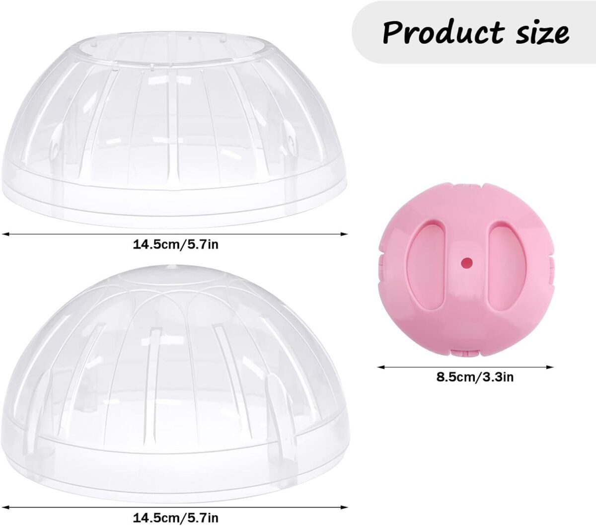 Hamster Exercise Ball, 5.7 Inch Transparent Hamster Ball Running Hamster Wheel for Dwarf Hamsters Small Pets to Reduce Boredom and Increase Activity - Image 3