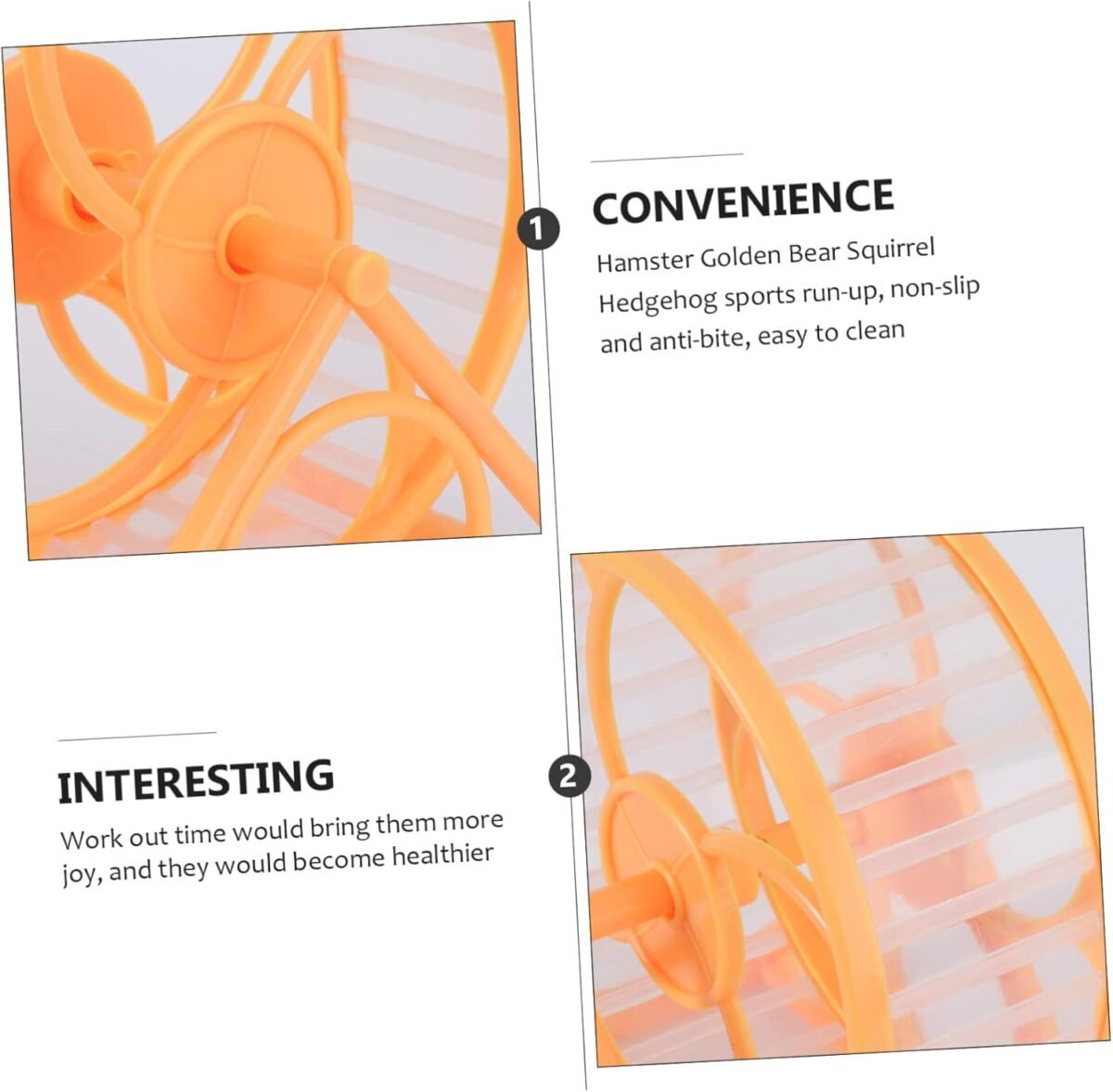 Pet Silent Exercise Wheel for Hamsters Small Pets Quiet Running for Cage for Exercise Entertainment for Decompression Health - Image 5