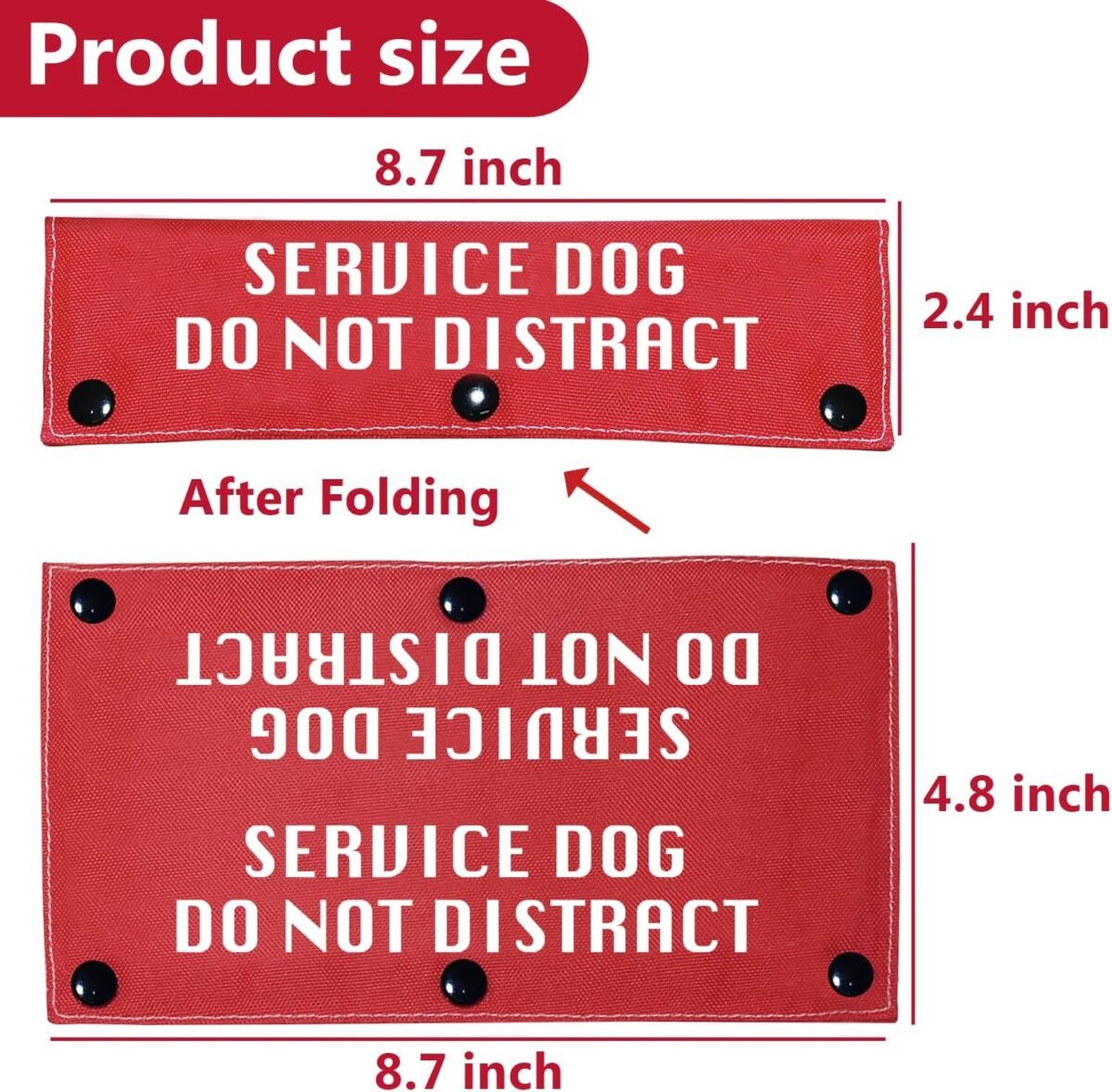 2 Pieces Service Dog in Training Red Pet Dog Bandana with Red Dog Leash Wrap (Seruice Dog) for Puppy Dog Beach Pool Accessoriesfor Pet Dog Lovers and Owners Gift - Image 7