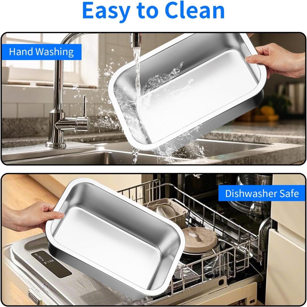 Ohtomber Stainless Steel 1.25 Gallons Large Dog Water Bowl, Metal Pet Dog Water & Food Bowl No Spilling, Outdoor Feeder Dish Plate for Cat, Big, Extra Large Pet - Image 5