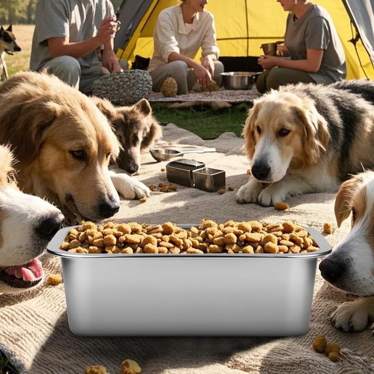 Ohtomber Stainless Steel 1.25 Gallons Large Dog Water Bowl, Metal Pet Dog Water & Food Bowl No Spilling, Outdoor Feeder Dish Plate for Cat, Big, Extra Large Pet - Image 8