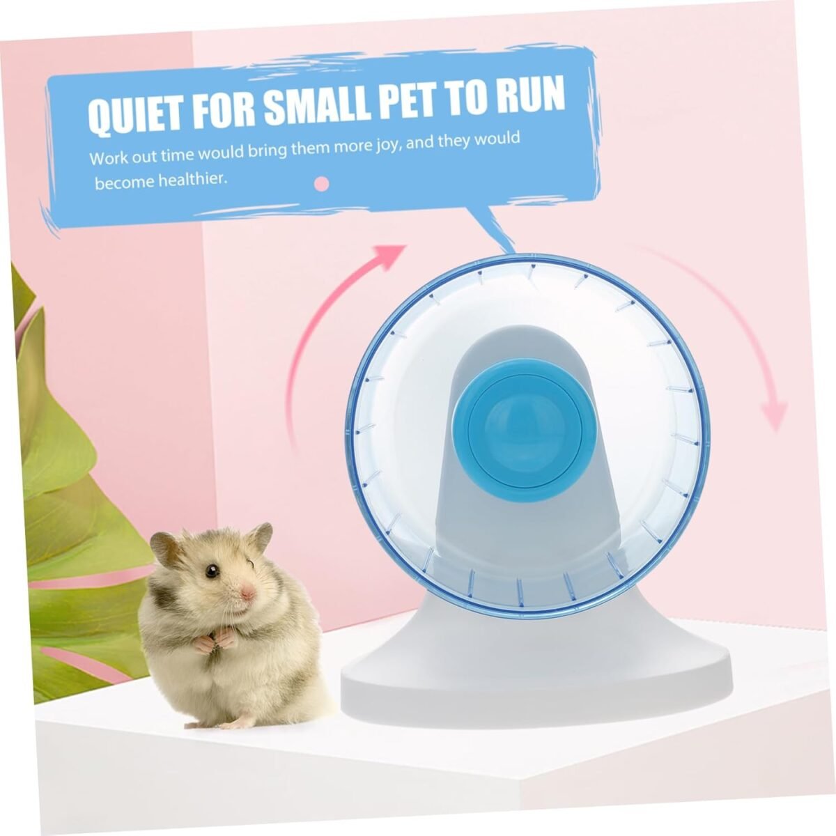 KESYOO 1Pc Blue Hamster Running Wheel Silent Exercise for Hamsters and Pets Pet Running for Increased Activity and Fun - Image 6
