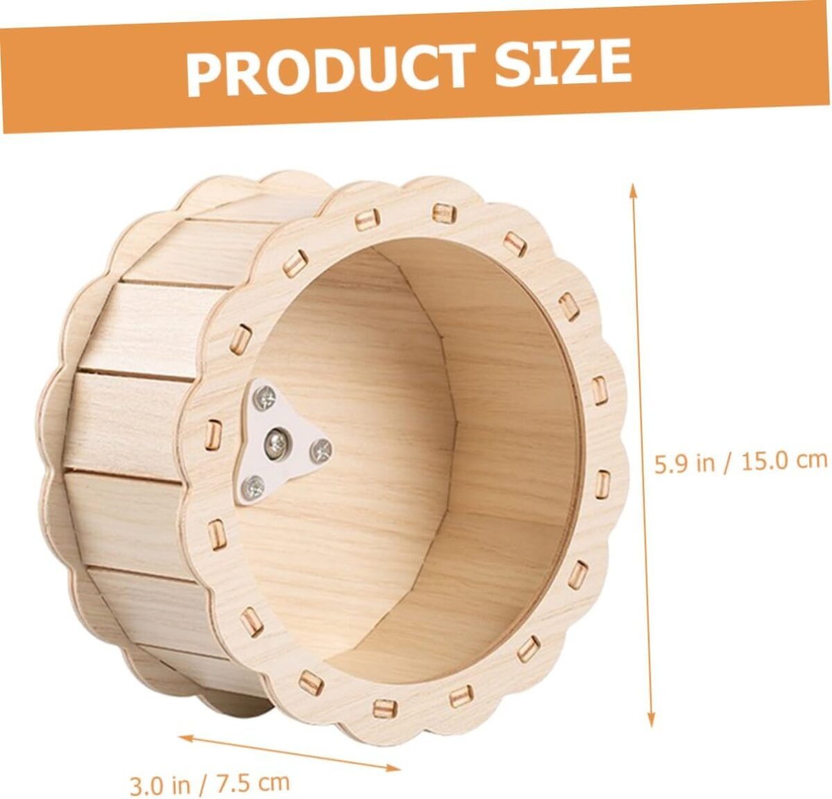 HEMOTON Wooden Hamster Running Wheel Silent Exercise Wheel for Small Pets Fun Interactive Plaything for Hamsters Gerbils and Mice Promotes Activity and Health - Image 10