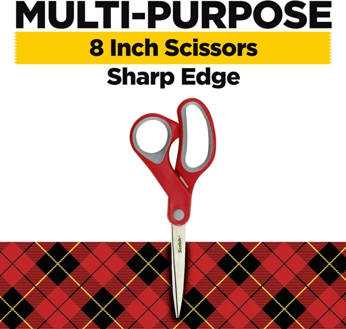 Scotch Multi-Purpose Scissors, Right or Left Hand, Stainless Steel Blades, 8-Inch, 2-Pack - Image 4
