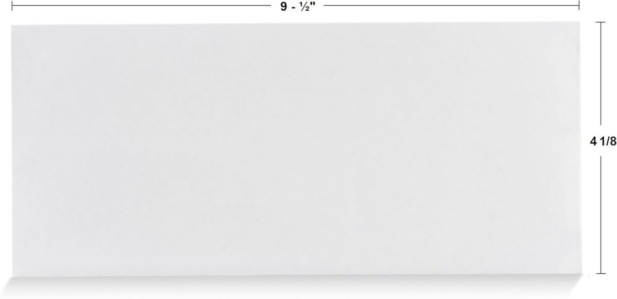 Aimoh #10 Security Self Seal Envelopes – 100 Qty |No Window, EnveGuard, 4⅛ x 9½", White, 24 LB, 100 Count (34100) - Image 3