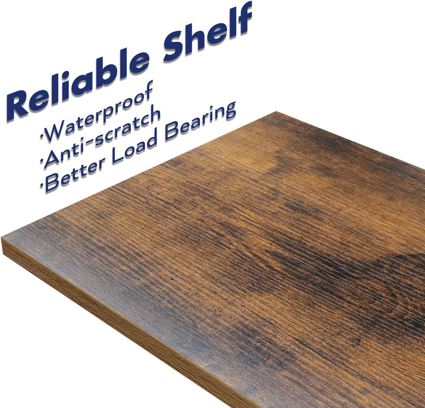 NUMENN Bookshelf, 5 Tier Bookshelves, Home Office Bookcase Shelf Storage Organizer, Free Standing Storage Shelving Unit for Bedroom, Living Room and Home Office, Vintage - Image 6