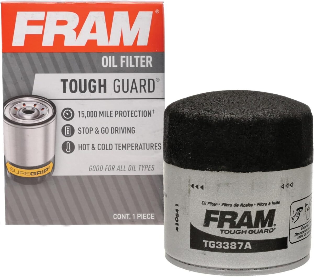 FRAM Tough Guard Replacement Oil Filter TG16, Designed for Interval Full-Flow Changes Lasting Up to 15K Miles - Image 2
