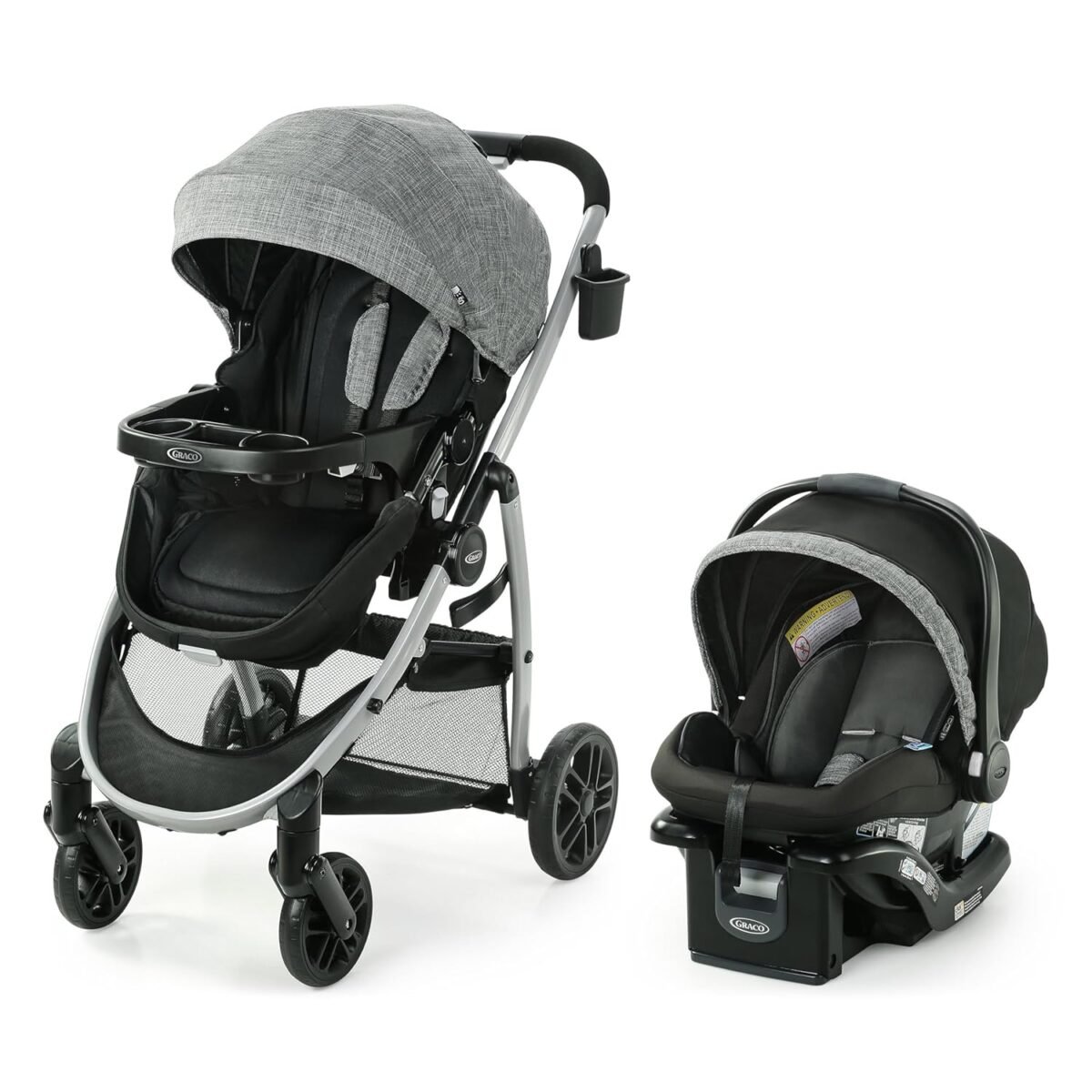 Graco Modes Pramette Travel System | Stroller & Car Seat Combo | 3-in-1 Stroller Modes | Includes Graco SnugRide 35 Infant Car Seat | Ellington - Image 2
