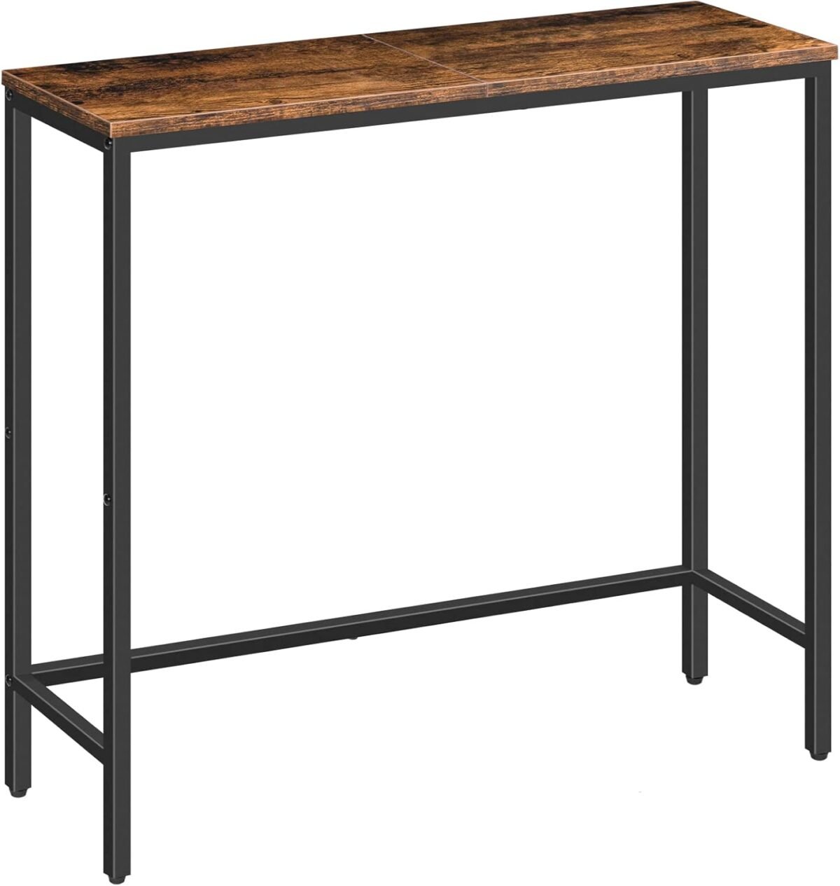 HOOBRO Narrow Console Table, 29.5" Small Entryway Table, Thin Sofa Table, Side Table, Display Table, for Hallway, Bedroom, Living Room, Foyer, Rustic Brown and Black BF75XG01 - Image 2