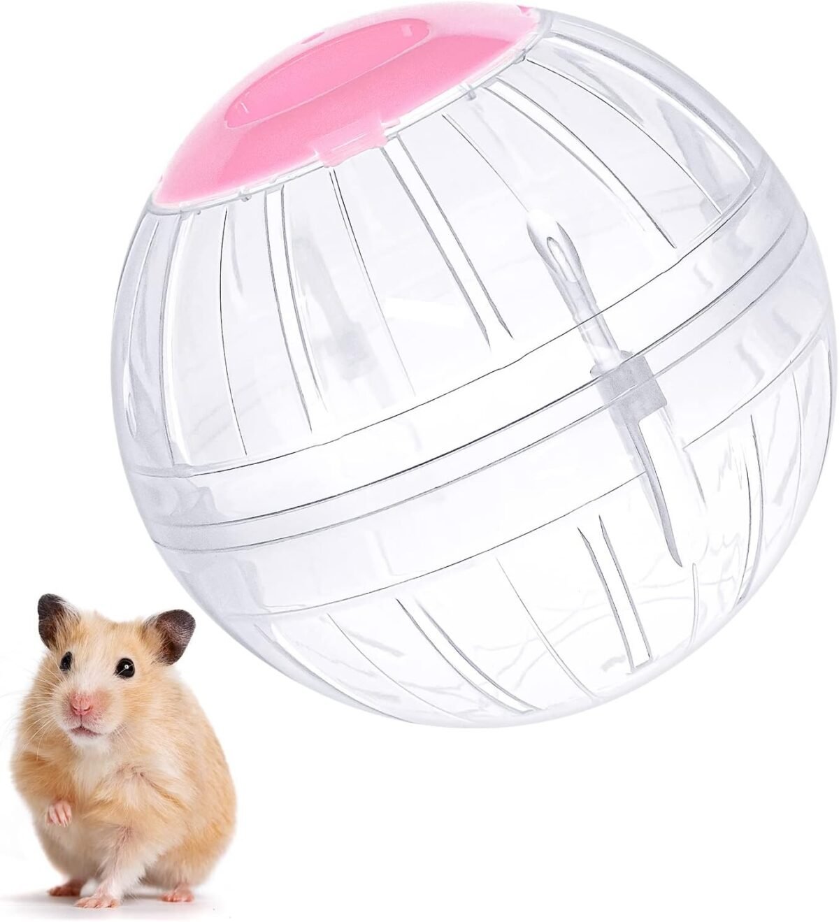 Hamster Exercise Ball, 5.7 Inch Transparent Hamster Ball Running Hamster Wheel for Dwarf Hamsters Small Pets to Reduce Boredom and Increase Activity - Image 2