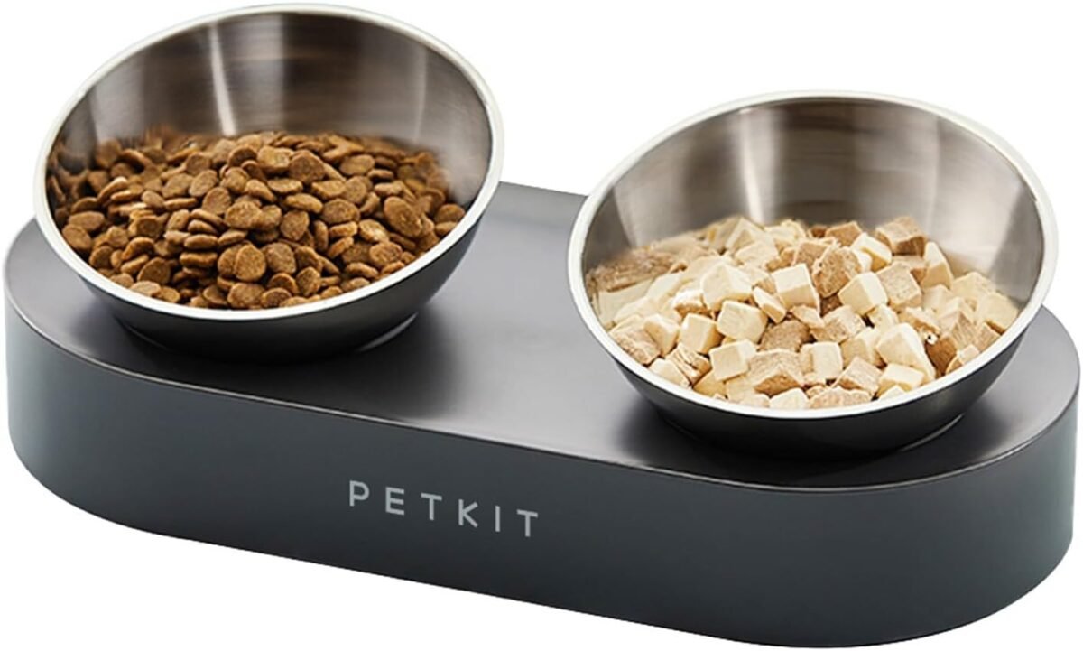 PETKIT Raised Dog Cat Food Bowl 304 Stainless Steel, Elevated Pet Food and Water Bowl Dishes, Elevated Cat Bowls, Non-Slip Tilted Cat Bowl No Spill - Image 2