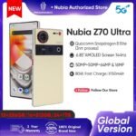 Global Version Nubia Z70 Ultra NX733J 5G Smartphone Snapdragon 8 Elite 6.85″ 144Hz AMOLED Display 6150mAh 80W Fast Charge IP69