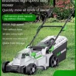 220V BOAOFI Electric Lawn Mower, Hand-Pushed Grass Trimmer, Mini Household Lawn Edger, Rechargeable Cutting Machine
