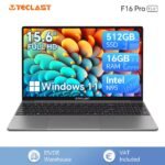 TECLAST F16Pro Laptop 15.6 inch, 16GB RAM 512GB SSD Computers, for Intel N95 CPU, IPS FHD 1080P Screen, WiFi 6, BT 5.0, USB3.2, Backlit Keyboard, 38000mWh