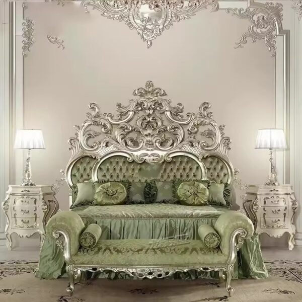 Master Modern Bed Large Princess Vintage Carved Girl Queen Bed Double Luxury Confortable European Cama De Casal Home Furniture