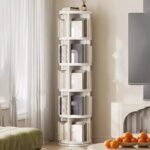 Living Room Luxury Rotating Bookcase Oriental Mini Rotating Bookcase Shelves Librero Organizador De Libros Home Decorations