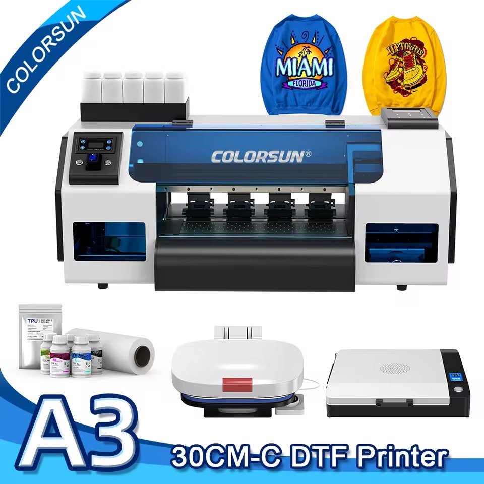 Colorsun A3 DTF Printers XP600 impresora A3 dtf T-shirt Printing Machine Dual head High speed A3 DTF Printer ForT-Shirt Hoodies Colorsun A3 DTF Printers XP600 impresora A3 dtf T-shirt Printing Machine Dual head High speed A3 DTF Printer ForT-Shirt Hoodies