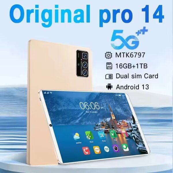 2025 NEW 11 Inch Original Tablet Android13 16GB Ram 1TB Rom Dual SIM 10 Core WPS GPS Bluetooth 5G Network Phone call Tablet PC