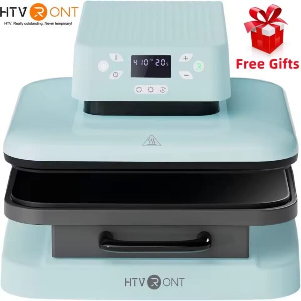 HTVRONT 15x15in 1500w Auto Heat Press Machine Automatic Pressure DIY Iron On HTV Vinyl Sublimation for T-shirt Bag Fabric