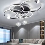 New Modern Led Black Living Room Pendant Light Kitchen Restaurant Glossy Pendant Light Interior Decoration Ceiling Chandelier