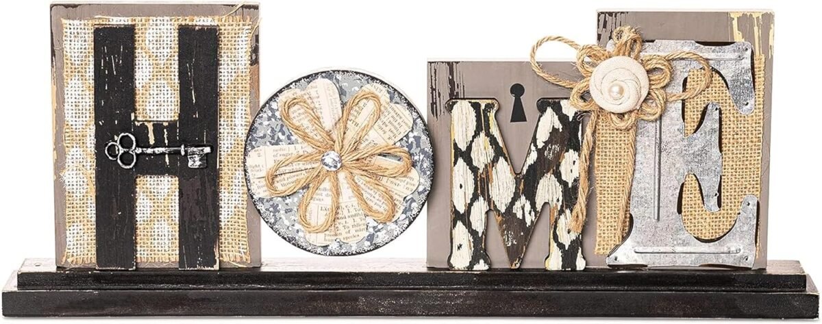 Young's Inc. Wood Block Tabletop Sign - Attractive Living Room Decor - Rustic Centerpiece Table Decorations - Home Decorations for Living Room - 17.5" W x 1.75" D x 7" H - Image 2
