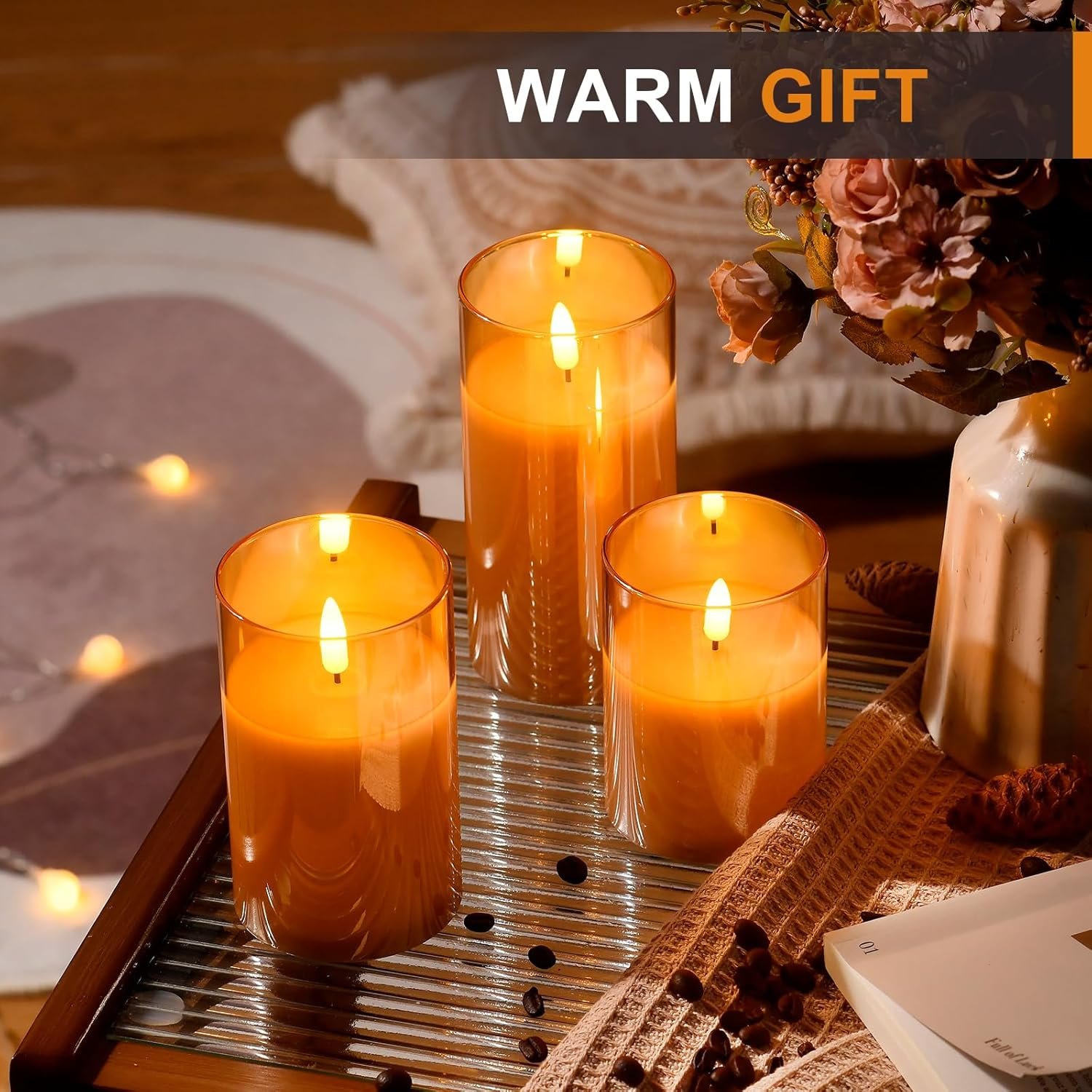 1746542726 glass battery operated led flameless candles with remote and timer real wax candles warm color flickering light for festival wedding home party decorpack of 3 gold.jpg