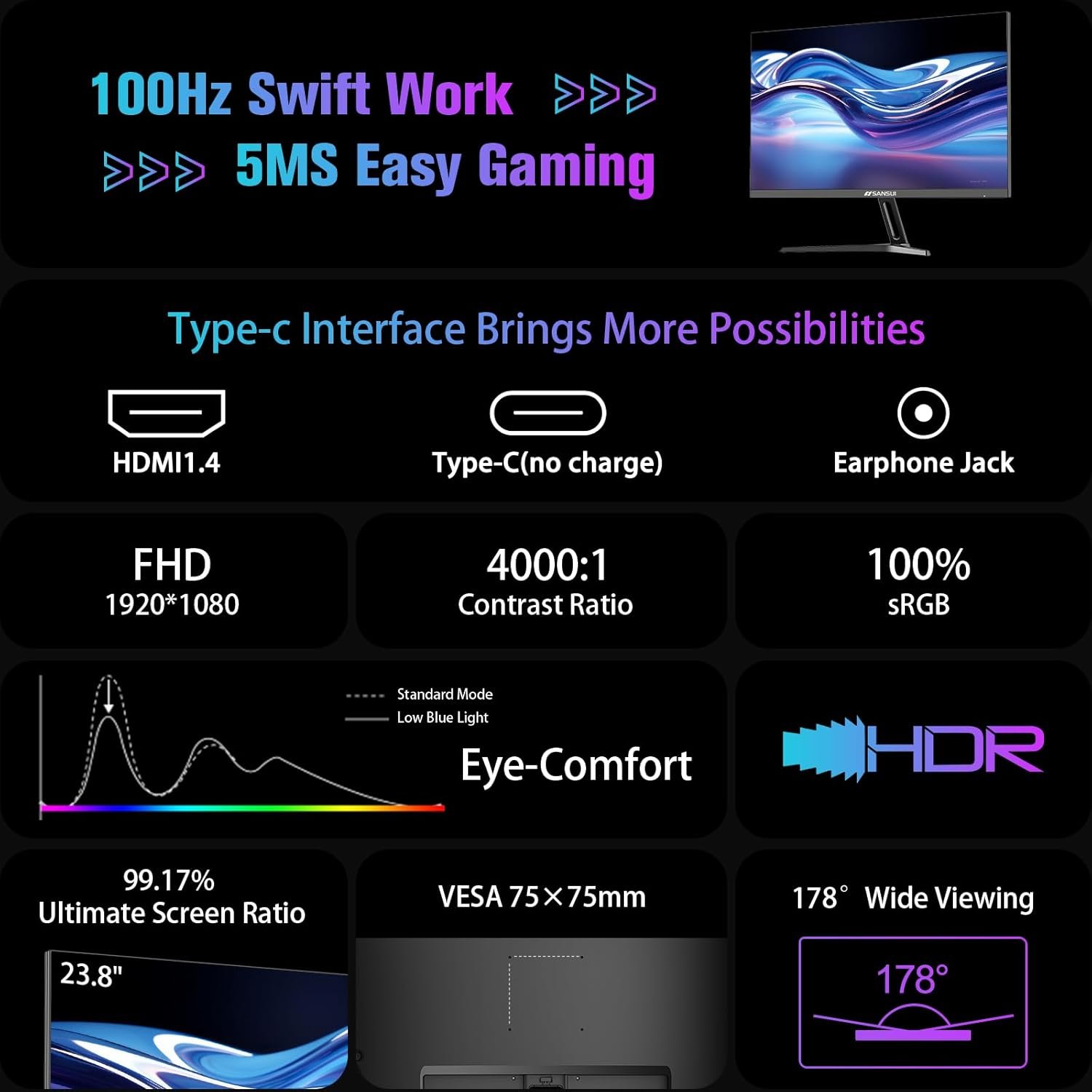 1746548674 sansui monitor 24 inch 100hz usb type c computer monitor丨fhd 1080p pc monitor丨hdmi丨freesync丨hdr丨earphone jack丨 ergonomic tilt for home and office.jpg