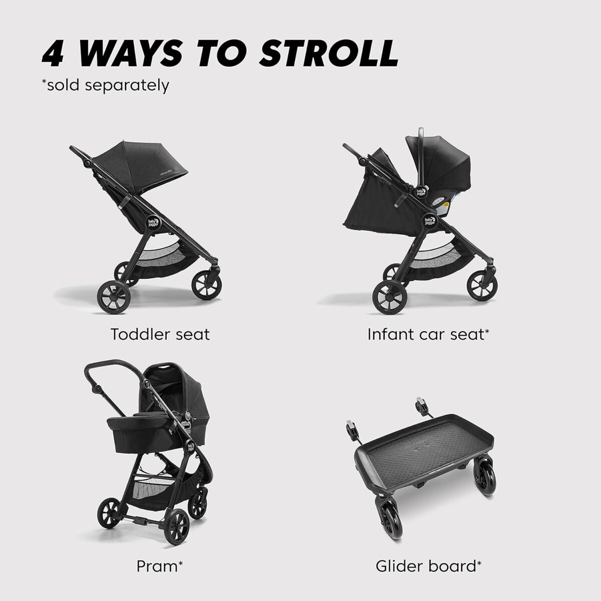 1746564799 baby jogger city mini gt2 all terrain stroller black complete with adjustable handlebar hand operated parking brake and car seat adapter.jpg