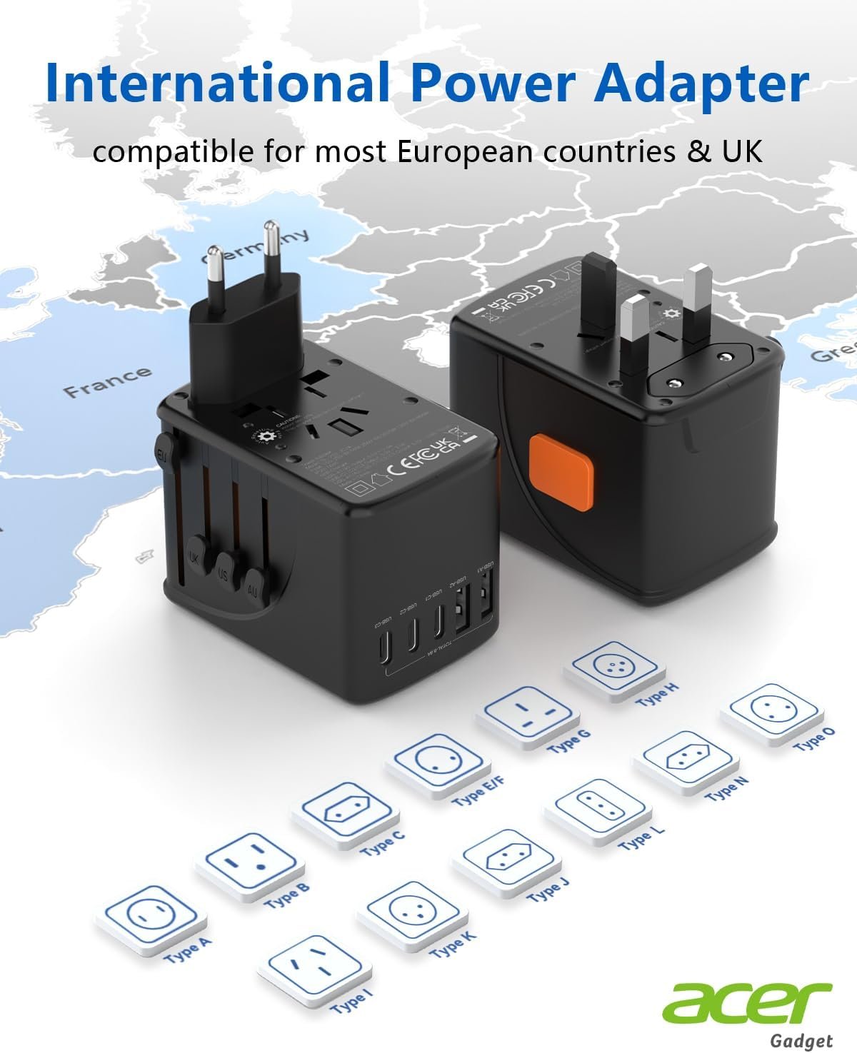 1746607657 acer universal travel plug adapter international power adapter with 5 usb ports 3 usb c 5.8a worldwide outlet charger for usa to european uk france germany spain type cefgila black.jpg