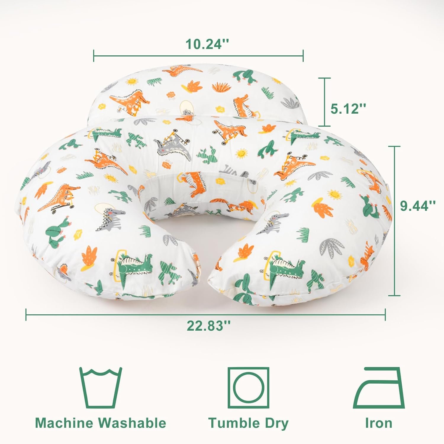 1746652407 nursing pillow breastfeeding pillows more support for mom and baby with removable cotton cover and colorful animal patterns machine washable plus size white.jpg