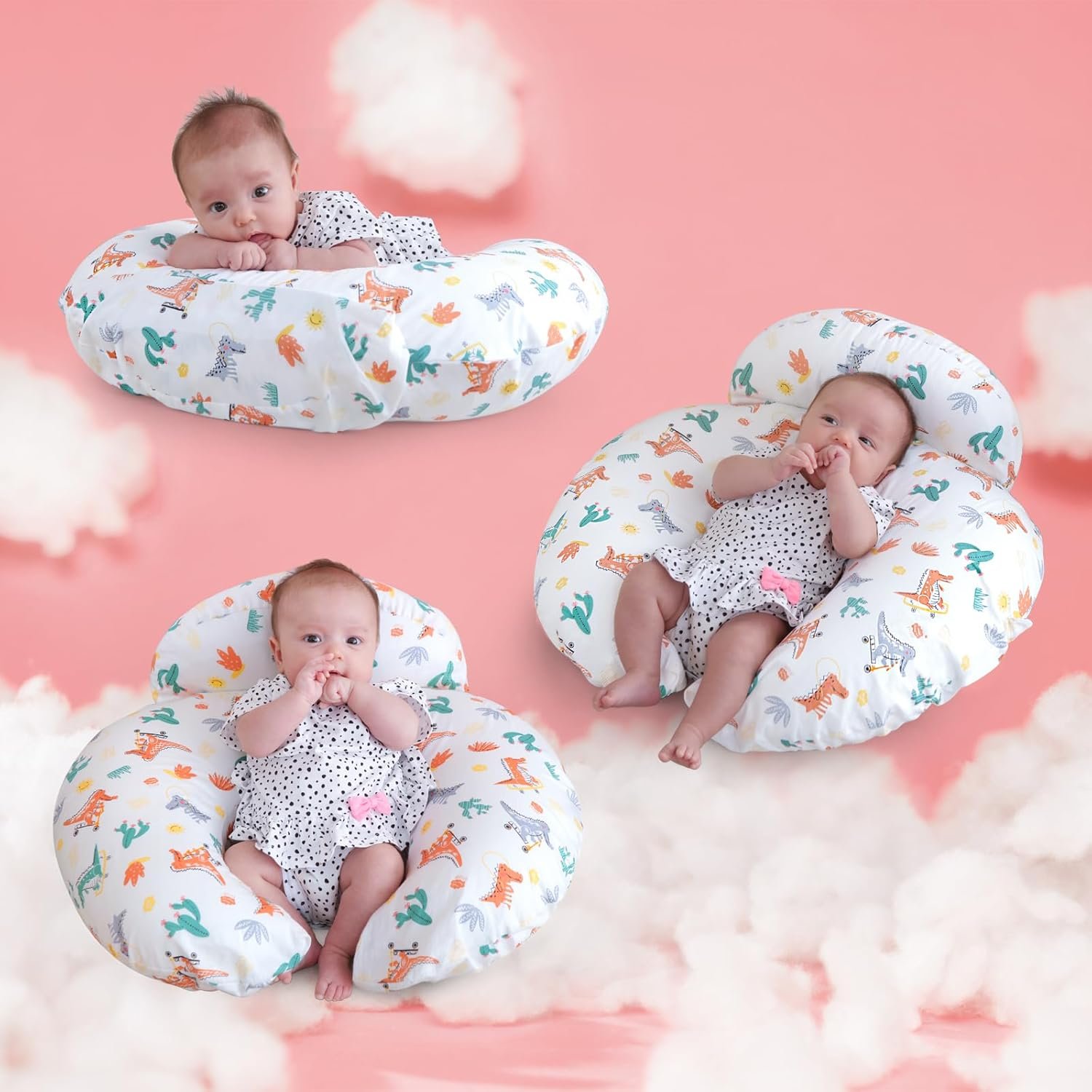 1746652408 nursing pillow breastfeeding pillows more support for mom and baby with removable cotton cover and colorful animal patterns machine washable plus size white.jpg