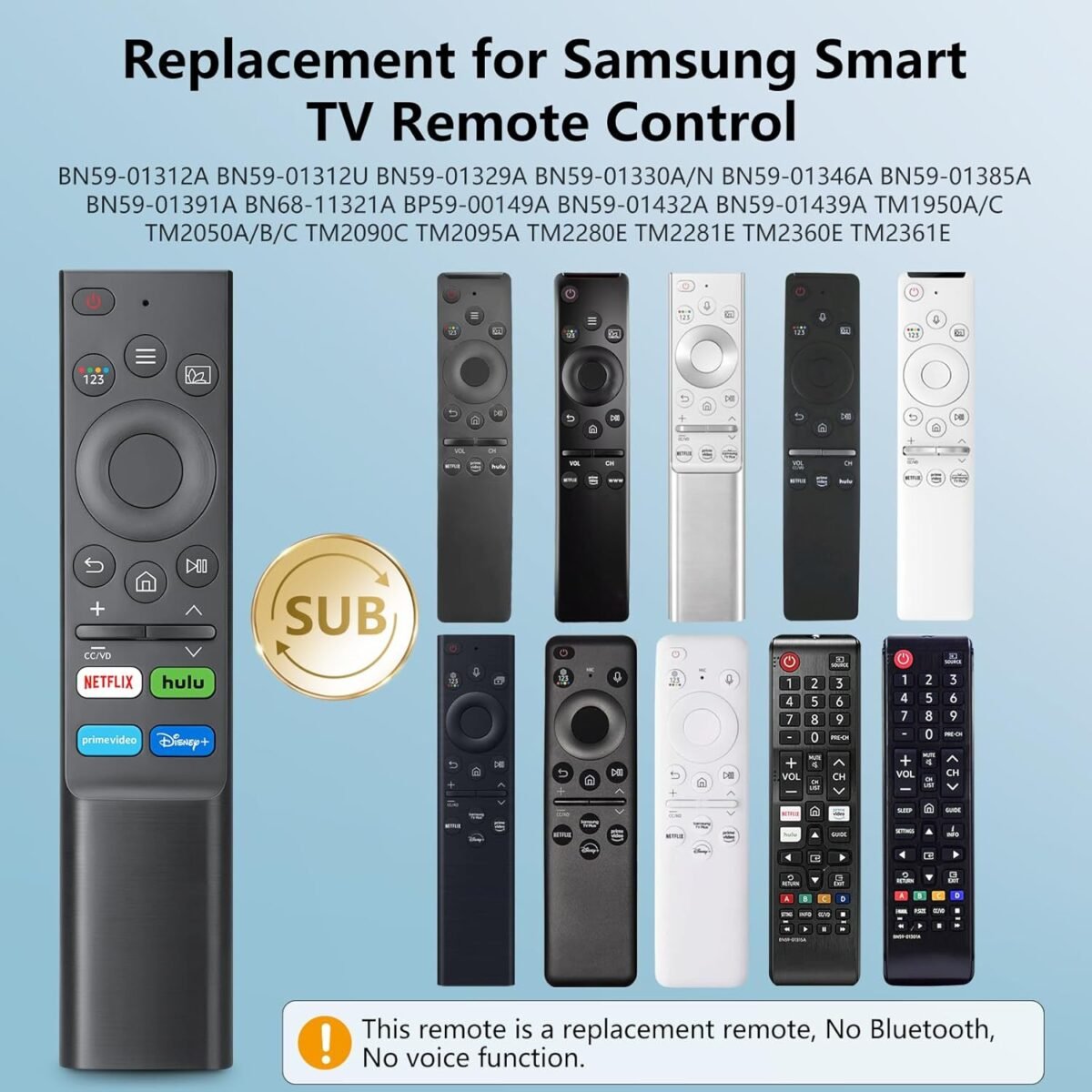 1746718938 pack of 2 universal replacement for samsung smart tv remote control compatible with samsung frame tv crystal qled oled uhd curved neo 48k smart tvs.jpg