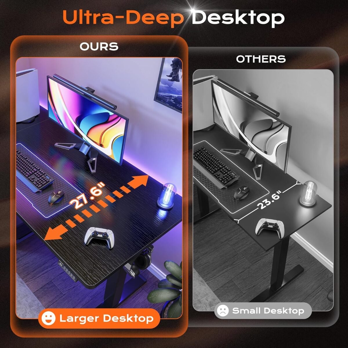 1746720577 huuger 55 x 28 large electric standing desk height adjustable computer desk 27.6 deep desktop stand up gaming office table with 2 hooks 3 preset heights for home office black.jpg