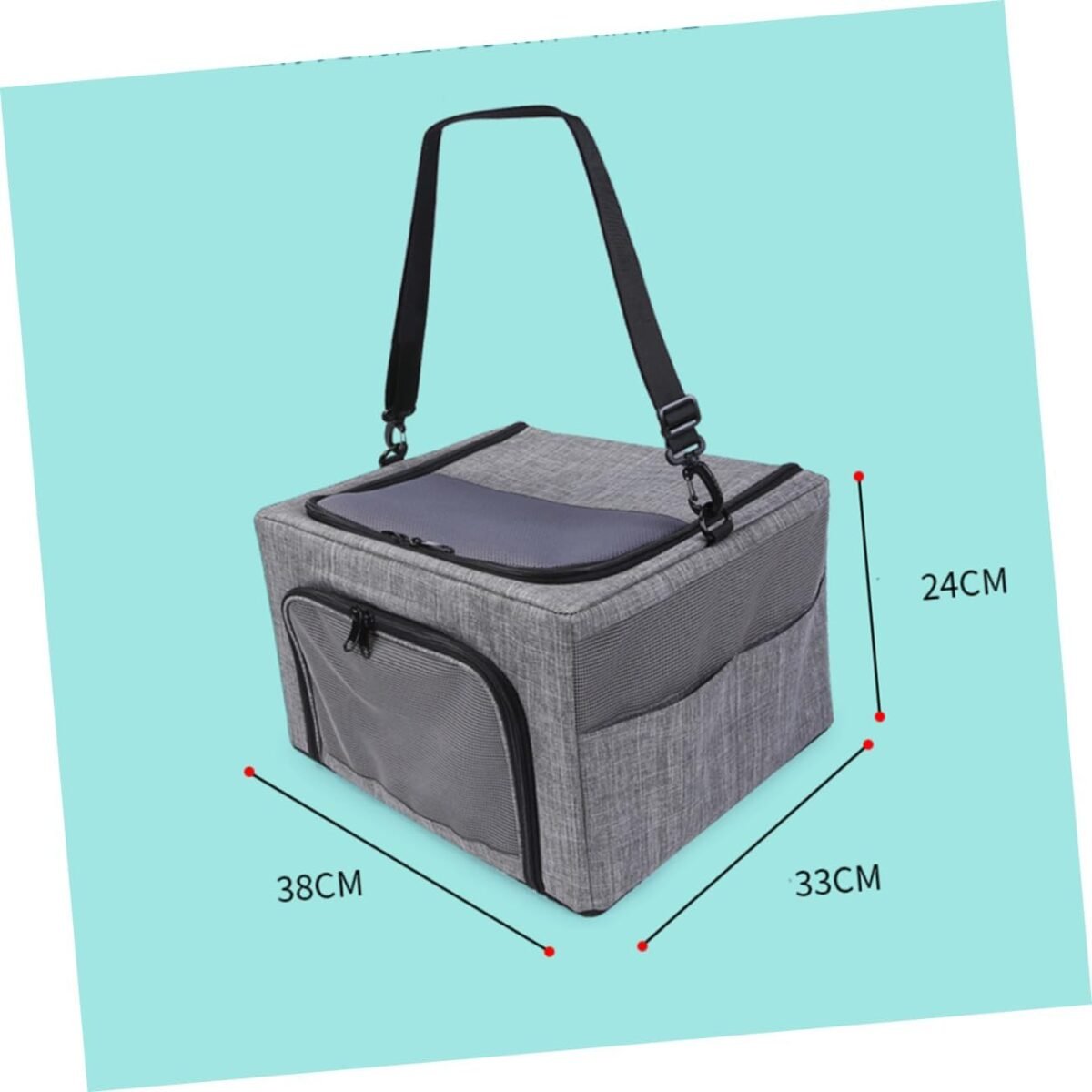 1746721722 car dog bag mesh pet bag breathable design safe pet carrier for car portable straps for stable travel.jpg