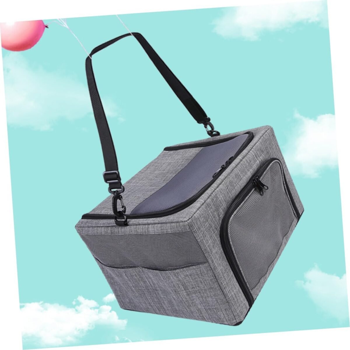 1746721723 car dog bag mesh pet bag breathable design safe pet carrier for car portable straps for stable travel.jpg