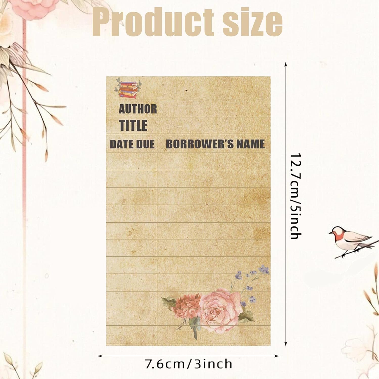 1746725440 library card pocket with envelopes 90 pack self adhesive book checkout out cards due date note cards vintage library card reading list bookmark card for book checkouts classroom supplies.jpg