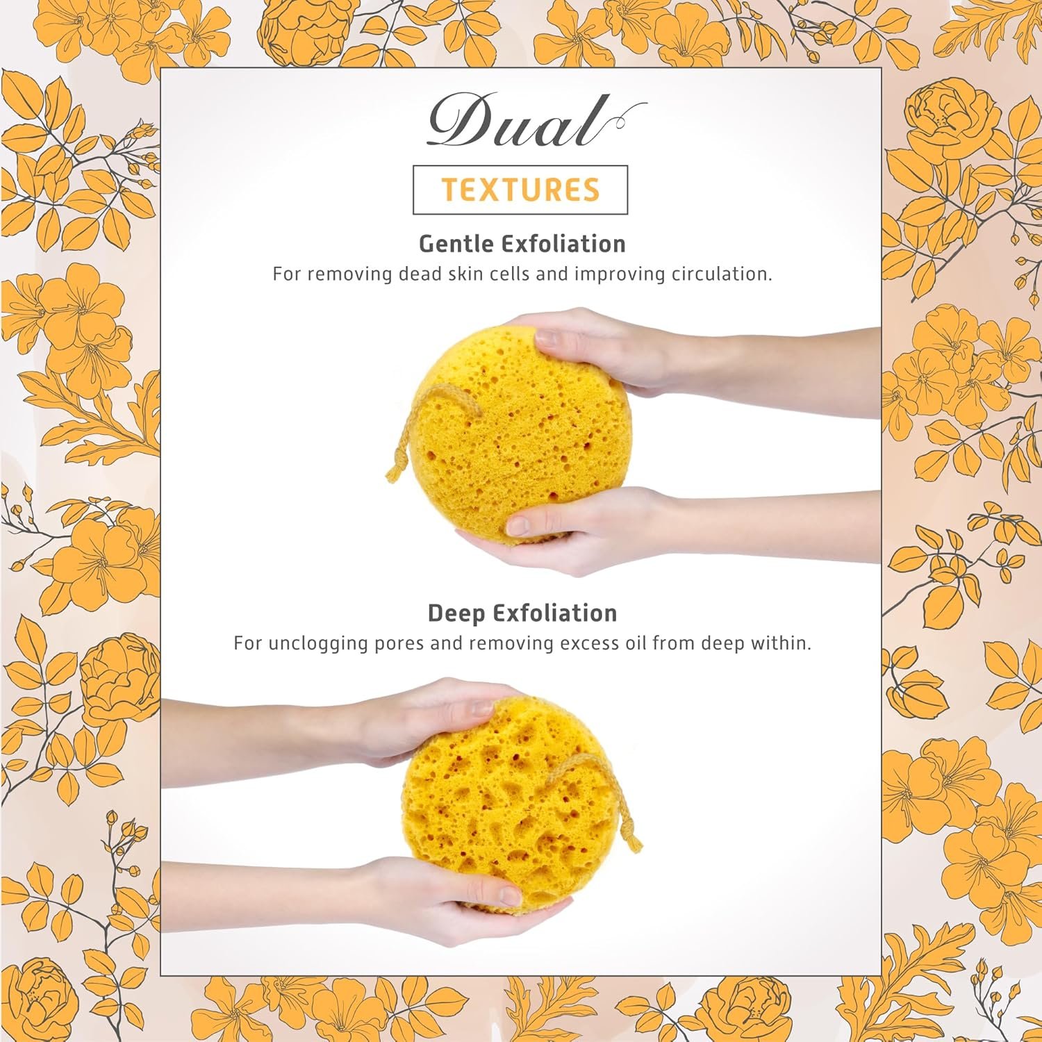 1746756708 spongentle deep cleansing body loofah sponge natural colors for bath and shower multiple textures for gentle and deep exfoliation generous and rich lather pack of 2.jpg