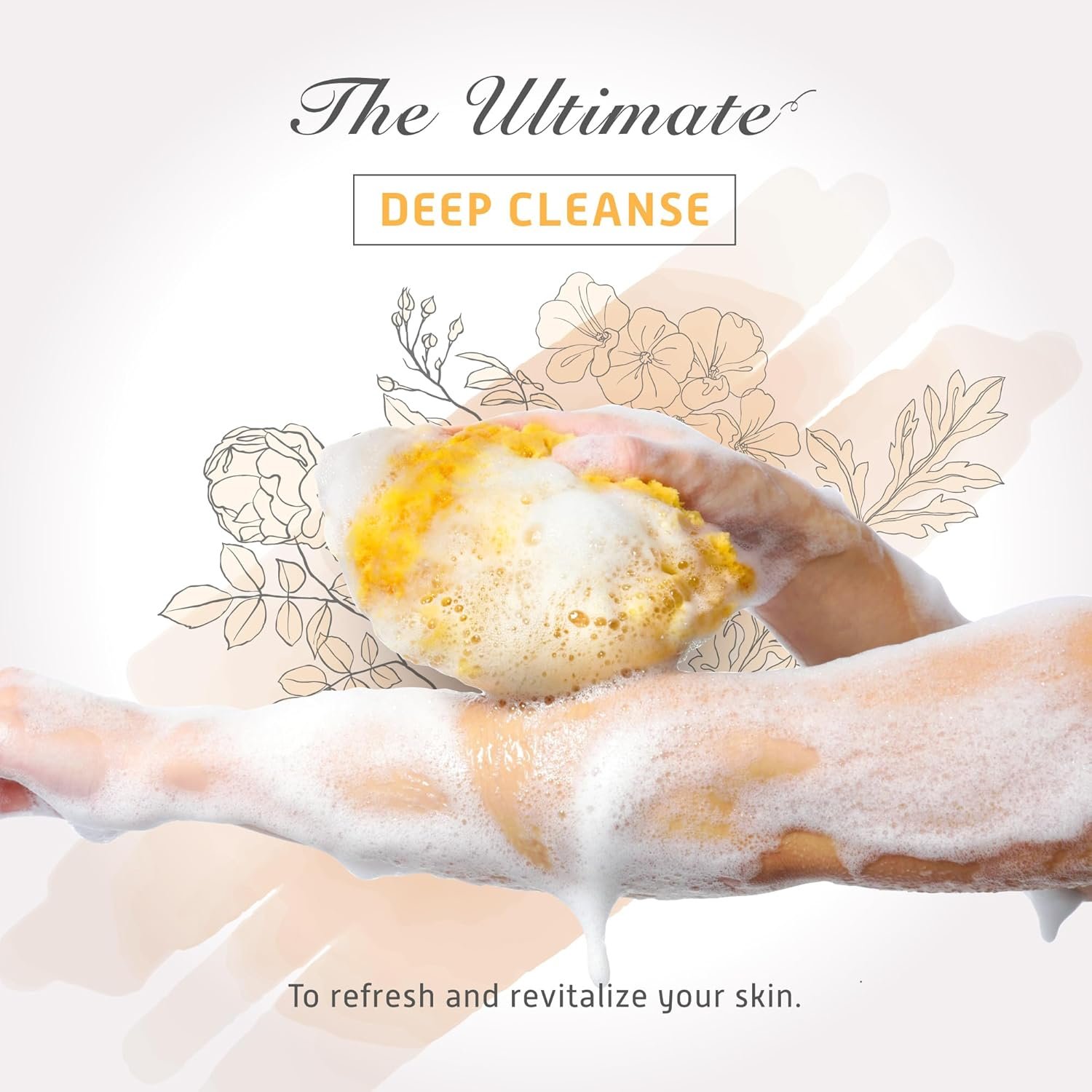 1746756710 spongentle deep cleansing body loofah sponge natural colors for bath and shower multiple textures for gentle and deep exfoliation generous and rich lather pack of 2.jpg