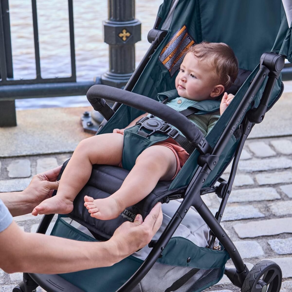 1746822372 ingenuity 3dquickclose cs compact fold stroller – lightweight stroller with oversized canopy extra large storage and compact fold deep ocean.jpg