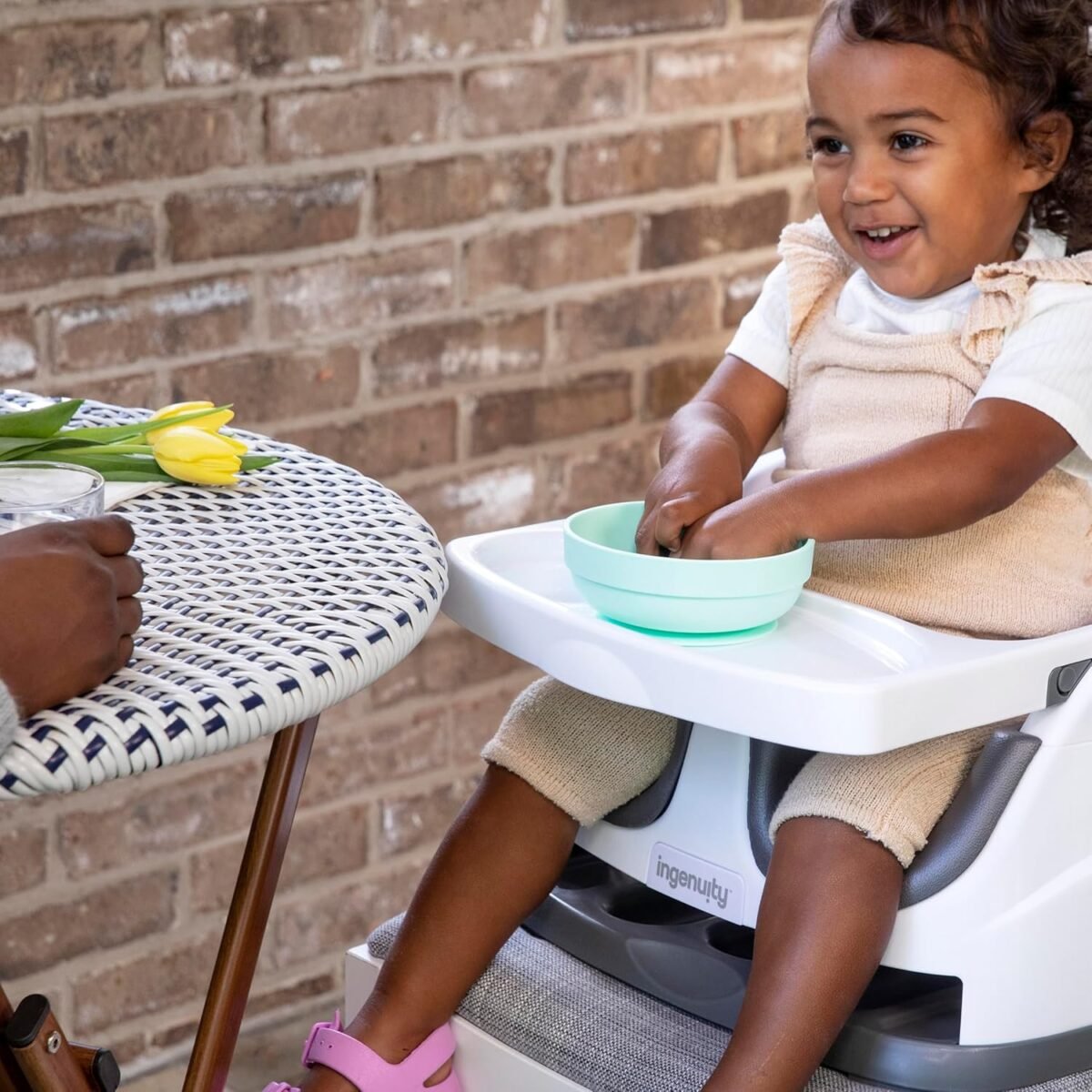 1746822557 ingenuity baby base 2 in 1 booster feeding and floor seat with self storing tray slate.jpg