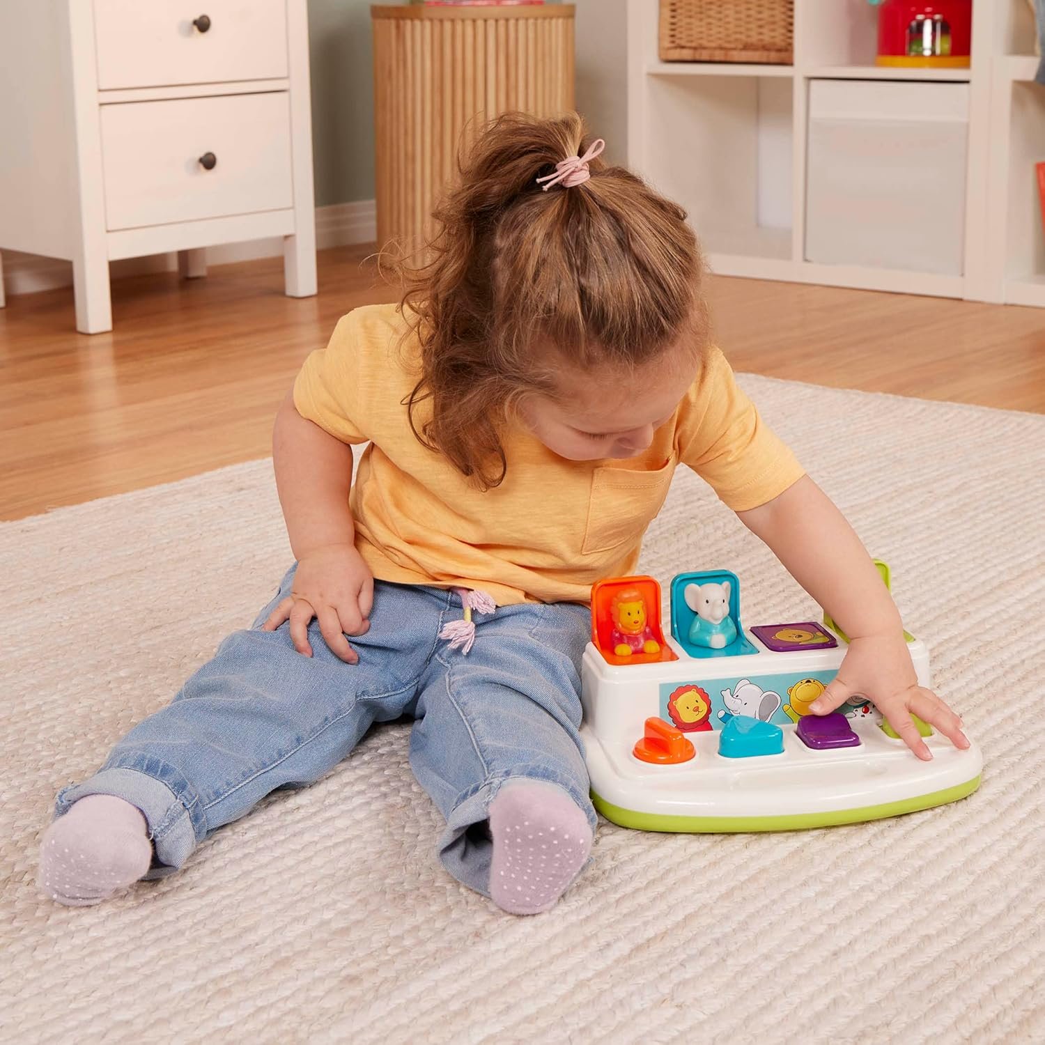 1746833053 battat – cause and effect toy – developmental toy with buttons colors – color sorting animal toys – for kids toddlers babies – 18 months – pop up pals.jpg