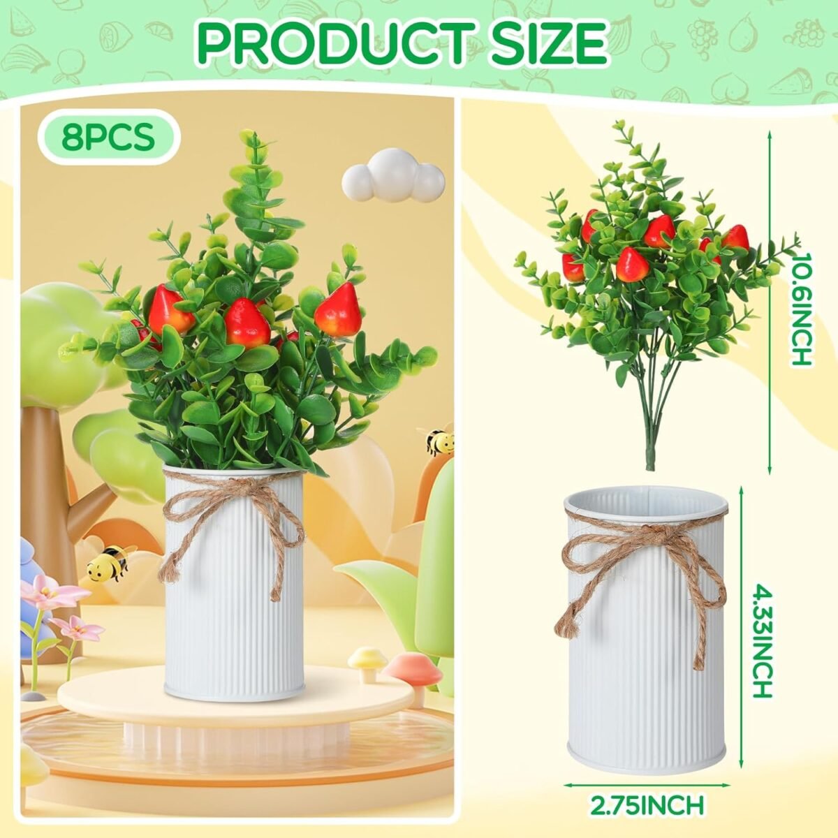 1746862479 dandat 8 pieces artificial fruit plants with vase strawberry centerpieces for tables fake lemon orange peach for summer kitchen home table centerpieces farmhouse decoration.jpg