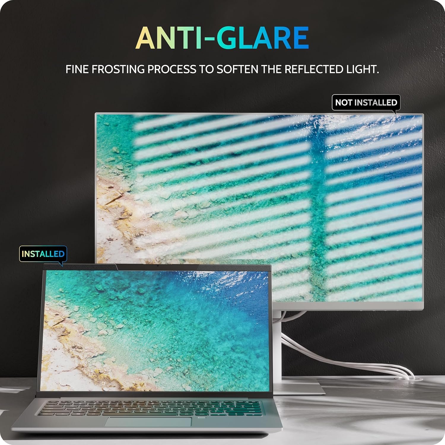 1746871245 magnetic laptop privacy screen 14 inch for 169 computer monitor 14 removable anti glare protector blue light filter shield compatible with lenovo hp dell acer asus thinkpad envy xps.jpg