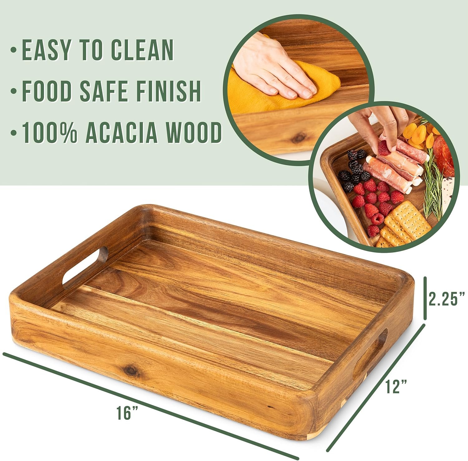 1746915279 acacia wooden serving trays with handles for eating appetizers food snacks or home decor large wood bed tray or tv tray decorative ottoman or coffee table accessory 16x12 inch set of 1.jpg