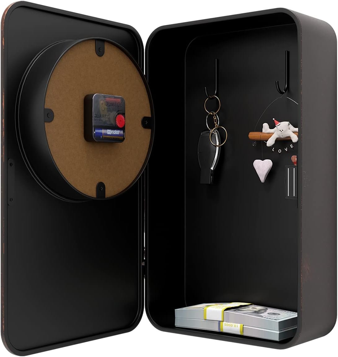 1747005083 abdurey retro old telephone wall clock with hidden safe battery operated quartz metal wall clocks large rectangular vintage decor clocks for farmhouse living room16 h x 12 w x 4 d.jpg