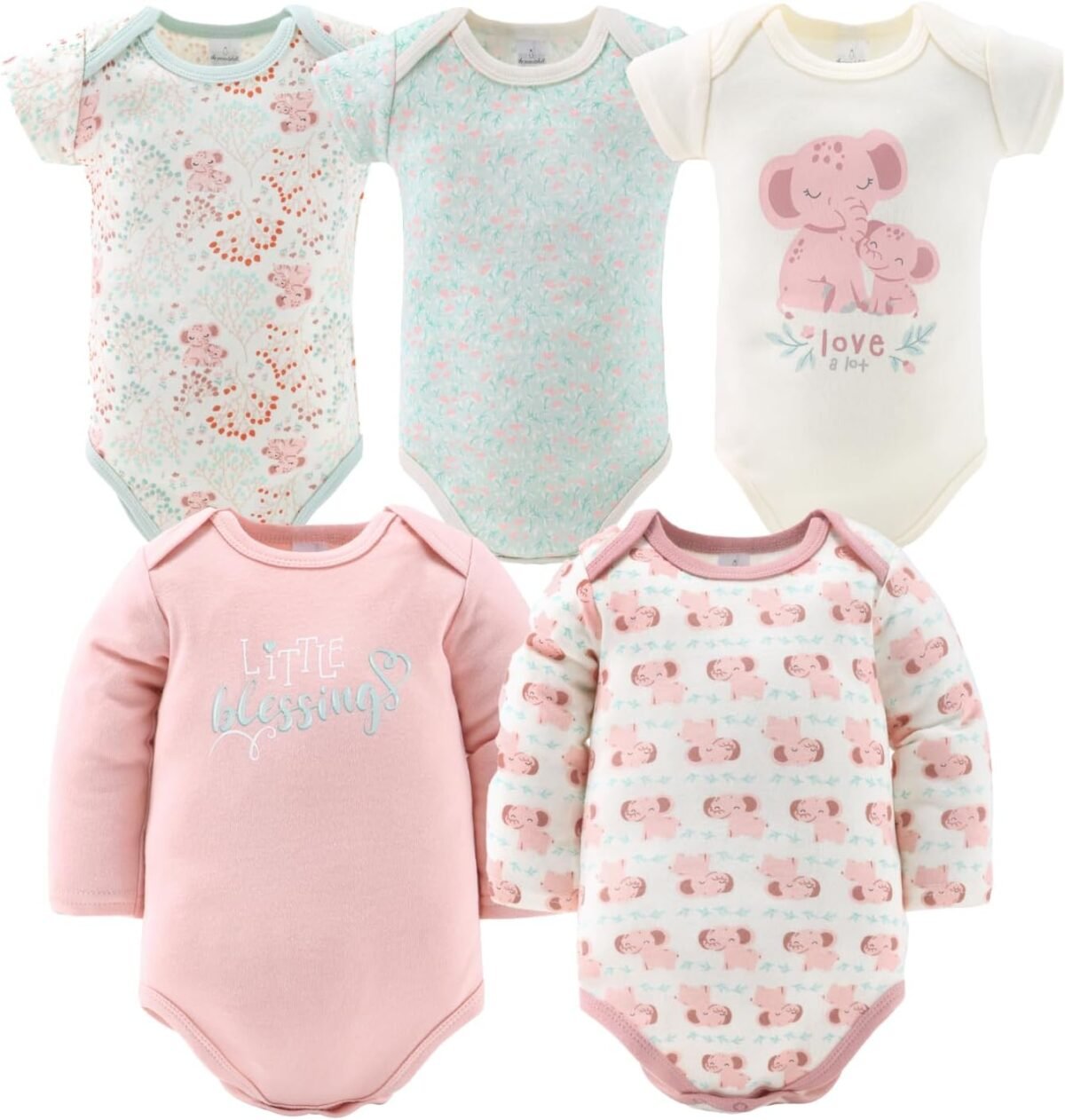 1747048723 the peanutshell baby layette gift set for girls 30 piece new born girl gift set baby clothes 0 9 months floral elephant.jpg